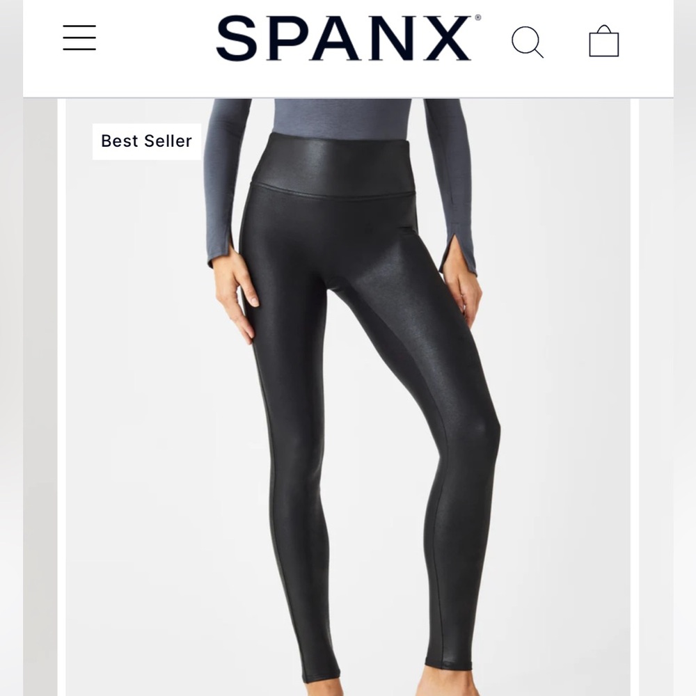 SPANX Faux Leather Leggings